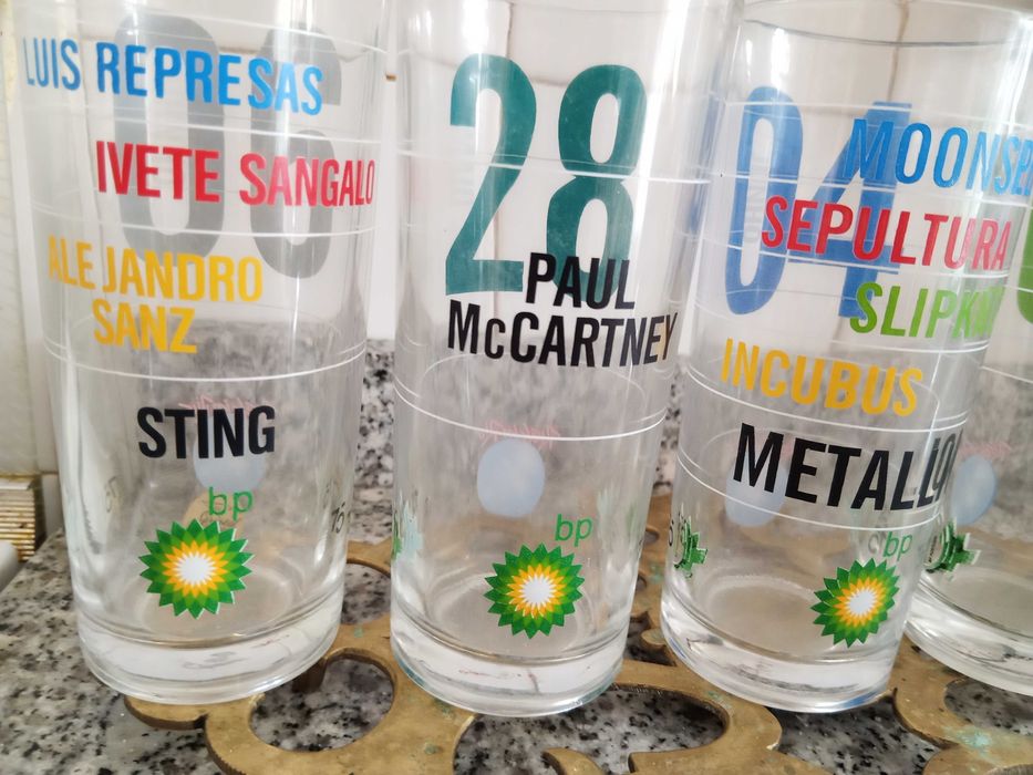 5 Copos vidro Rock in Rio