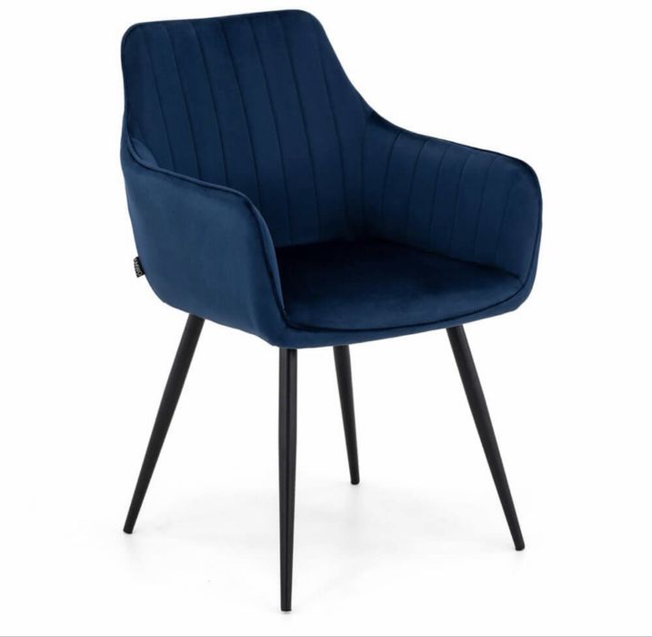 Krzesła tapicerowane granatowe