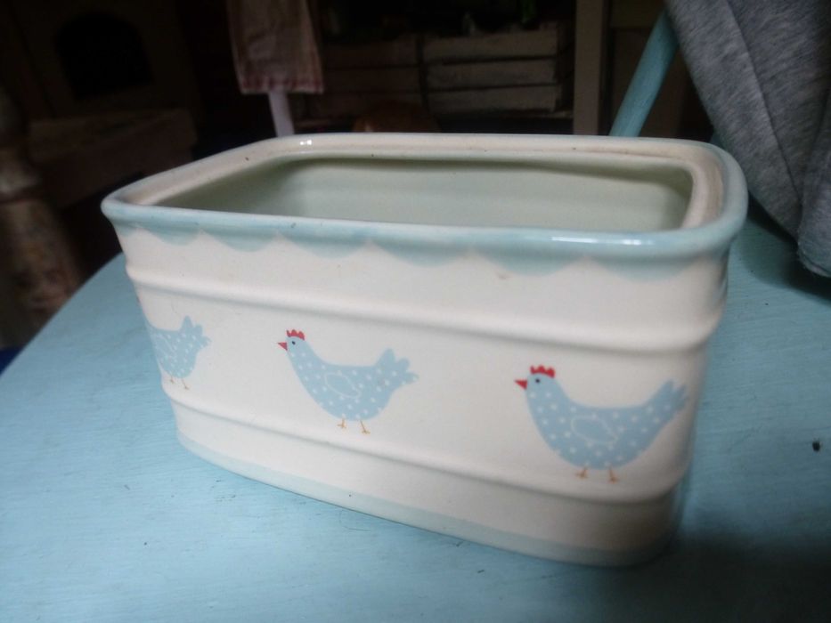 Ceramiczny pojemnik Dotty Chicken Shabby Chic