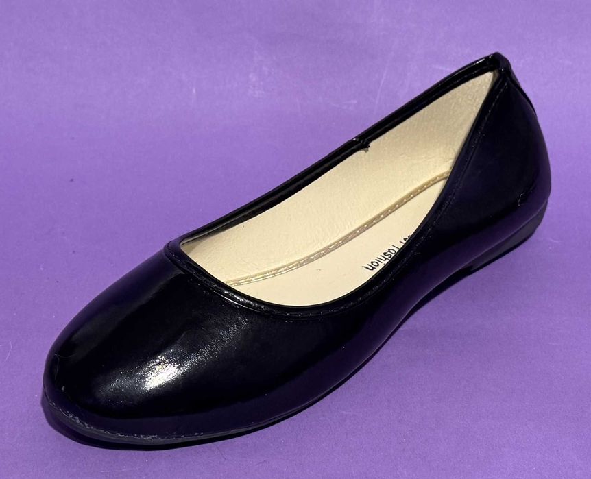 Czarne lakierowane baleriny rozmiar 38