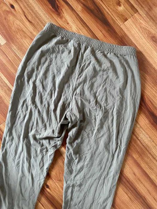 Xxl 48 50 h&m spodnie material khaki cienkie lekkie material +size