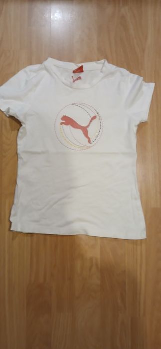 Camisola branca desportiva para crianças- Puma