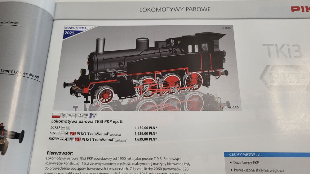 PIKO katalog nowości modelarskich H0 na 2025 r.  j.polski  56 str NOWY