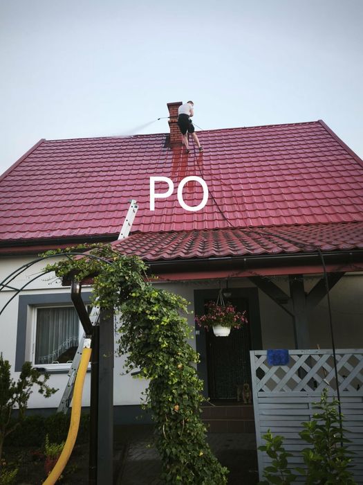 Mycie  kostki  elewacji  i dachu