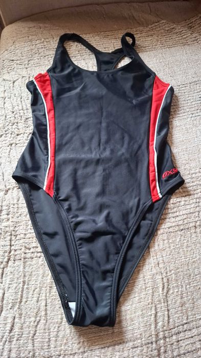 Fato de banho OXY desportivo preto/vermelho | Tamanho 38