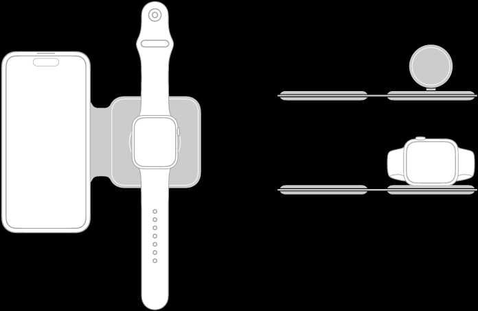 Carregador duplo Apple MagSafe Duo para iPhone Apple Watch bom estado