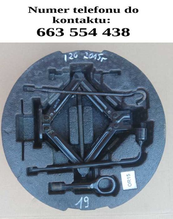 Zestaw naprawczy Hyundai i20 II 2014-2020, styropian, lewarek, klucz nr 19