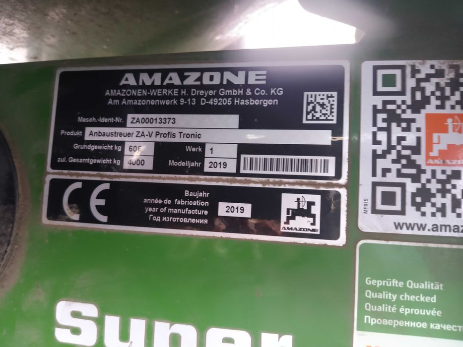 Rozsiewacz nawozów AMAZONE Z-AV 1700 Super Profis Tronic