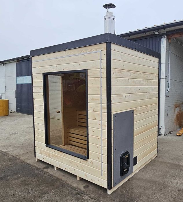 Sauna ogrodowa fińska piec elektryczny Harvia oświetlenie LED