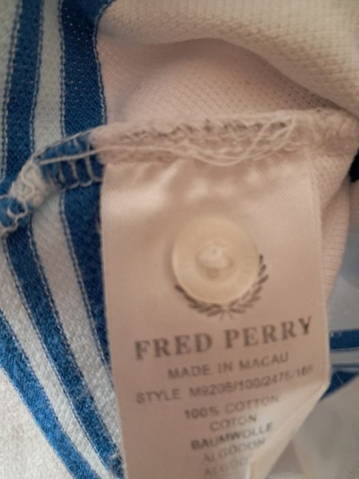 Pólo branca e azul Fred Perry L