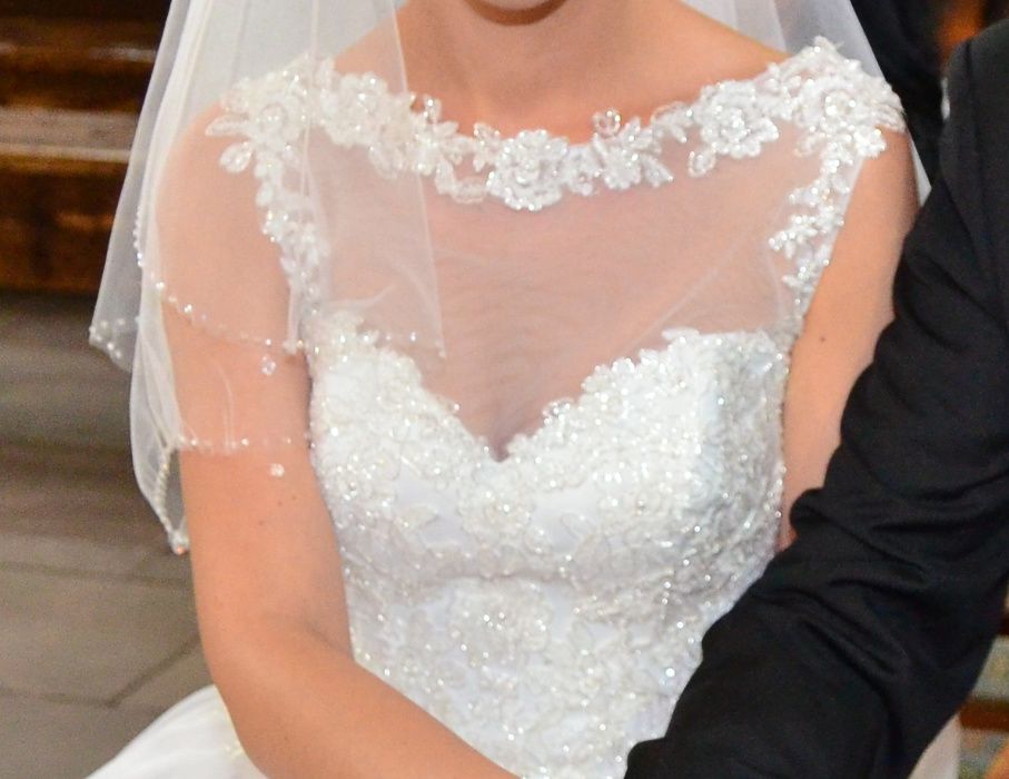 ślubna, biała, princessa