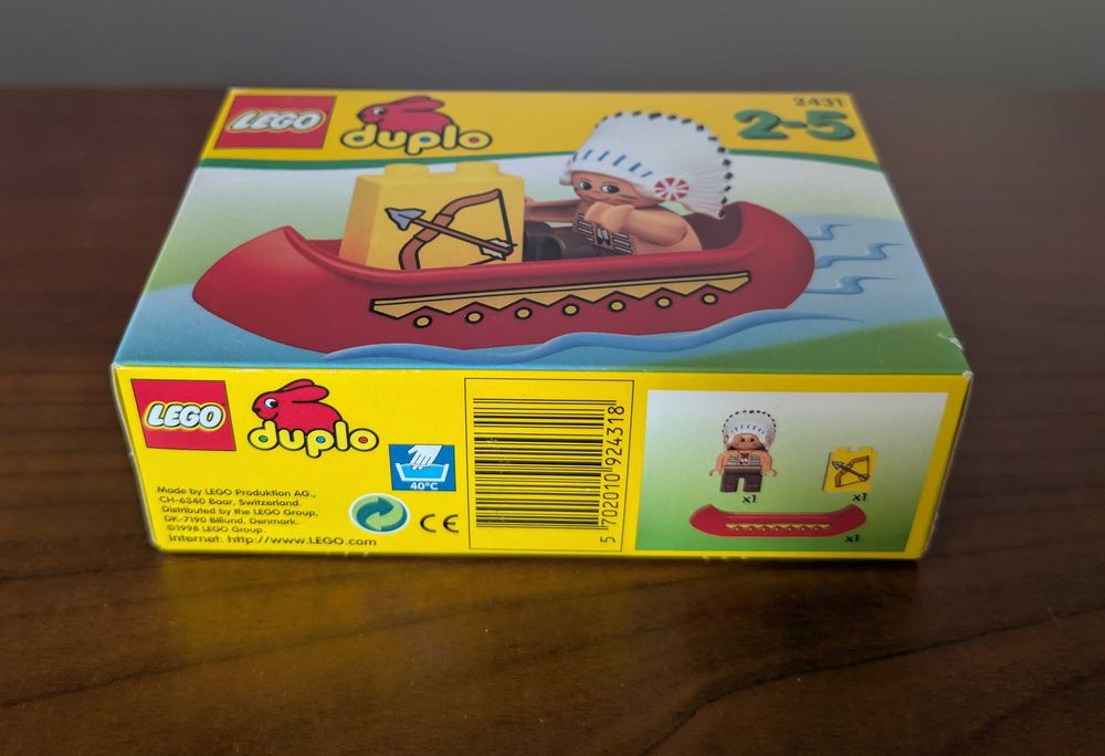 Lego 2431 Duplo Czółno Wielkiego Wodza Nowy Unikat