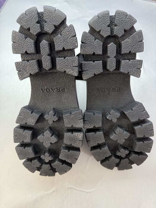 Ботинки Prada Monolith Combat Leather Nylon