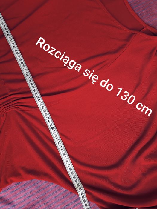 Bluzka czerwona z szerokimi pachami