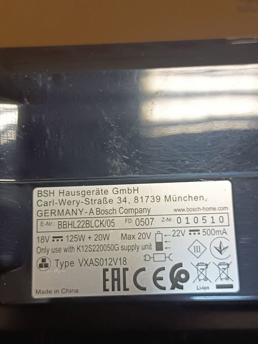 _ PŁYTA STERUJĄCA do odkurzacza pionowego Bosch 20V Readyy'y Serie 2