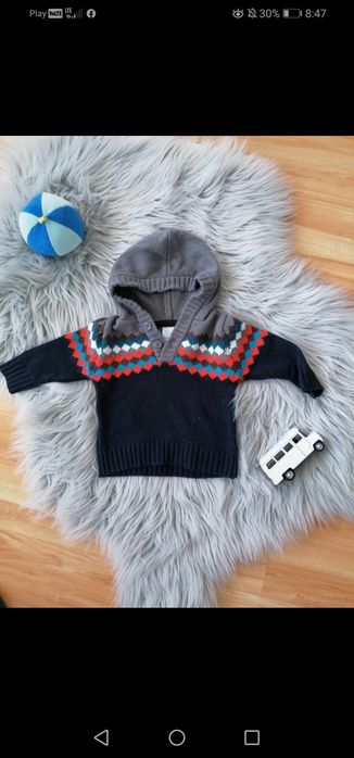 Sweter we wzory kardigan