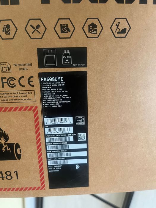 Игровий ноутбук/ASUS TUF Gaming / 144HZ/R7-260/16GB/ 512GB/RTX5060