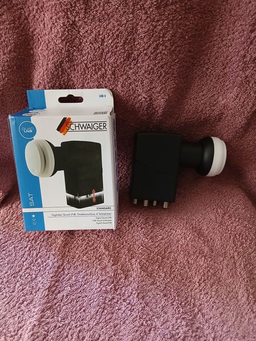 Schwaiger LNB4 10,70-12,75 GHz czarny  przetwornik częstotliwości redu