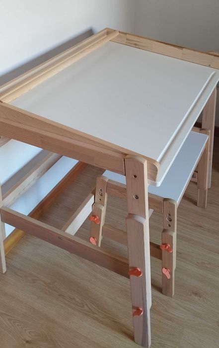 Secretária + Banco IKEA FLISAT reguláveis (bom estado - 100% funcional)
