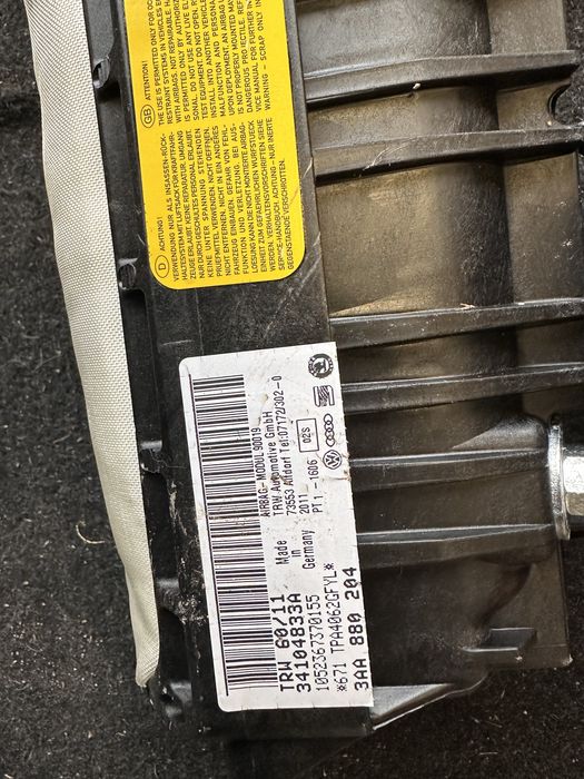 Air bag poduszki powietrze pasy passat b7 zestaw