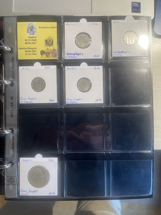 Moedas Imperio Austro-Hungaro prata (44 moedas)