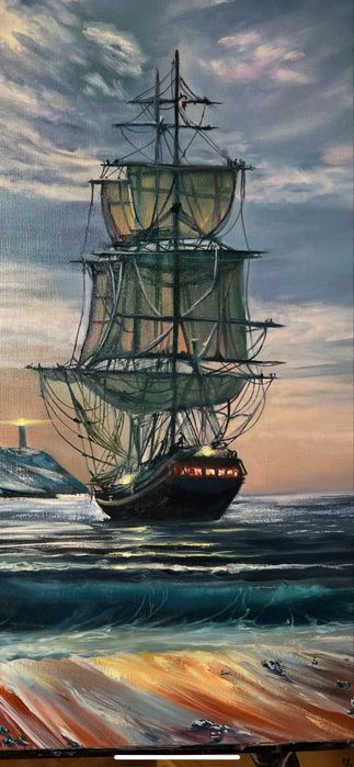 obraz olejny na płótnie  Magia morza 55*45