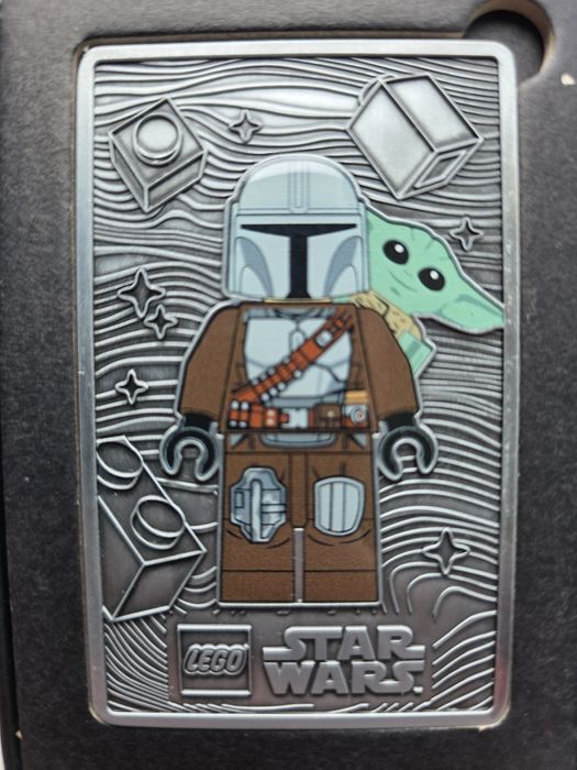 LEGO Star Wars 5010325 – The Mandalorian & Grogu – metalowa karta kolekcjonerska.