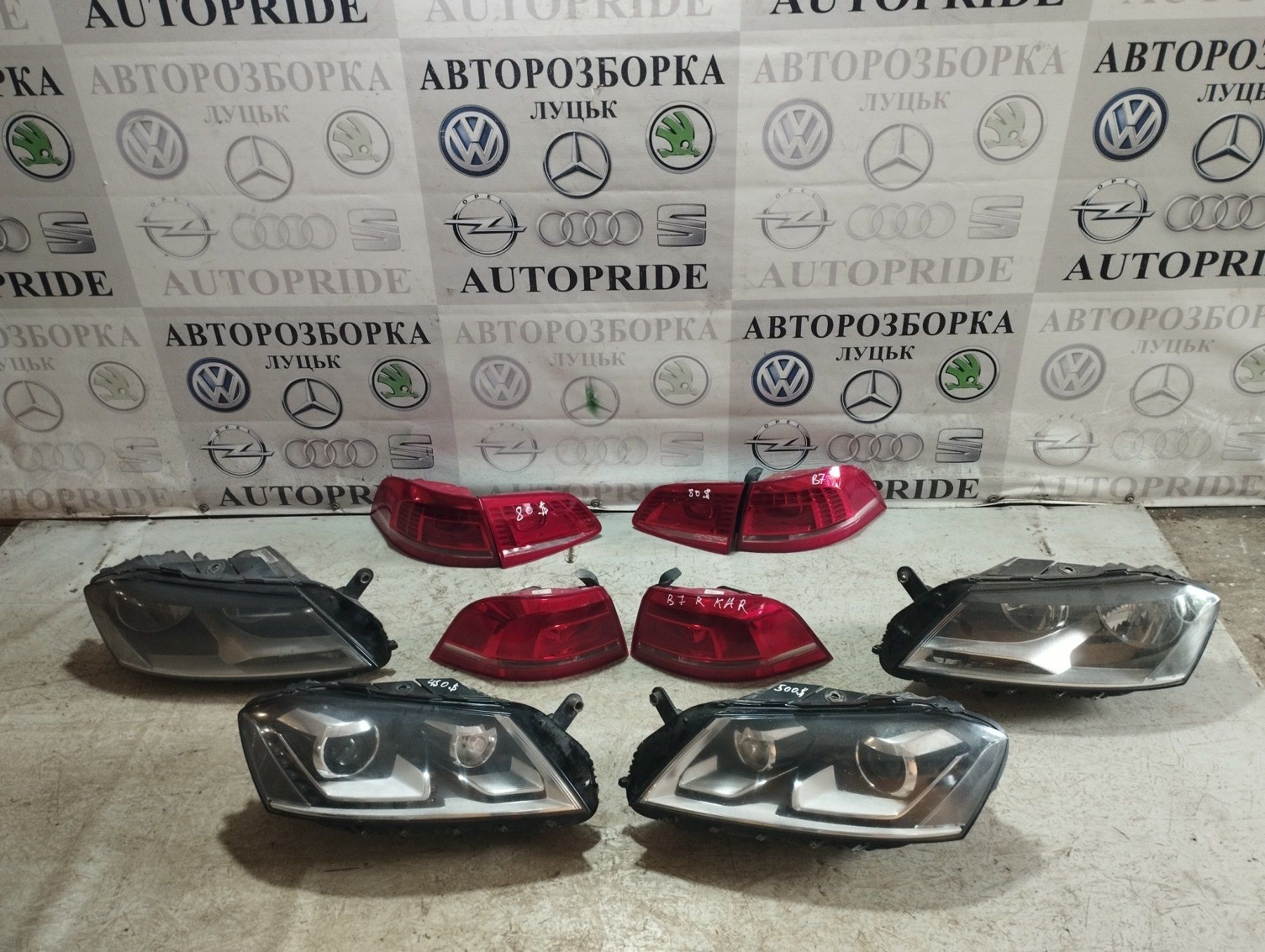 Фара фари оптика фонарь Пассат Б7 Passat B7 Пасат: 60 $ - Передні фари ...