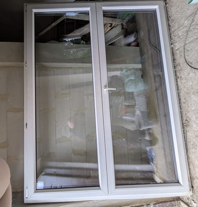 Okna tarasowe dwuskrzydlowe jak nowe