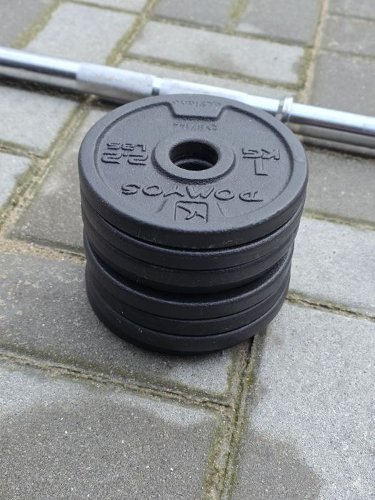 Conjunto Halters , barra e pesos