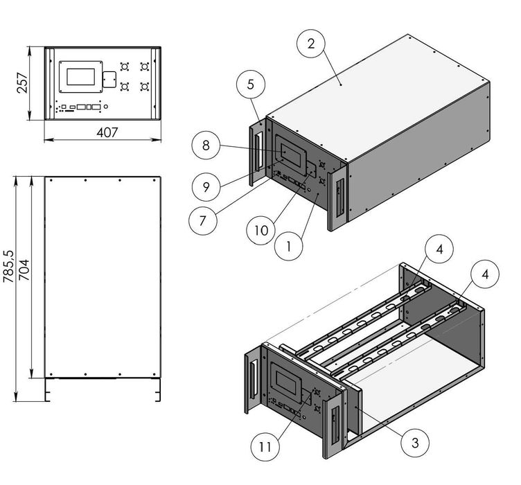 Корпус Ящик BOX для АКБ 48v 16s Lifepo4 LF230/MB30/MB31/280/305/314Ah