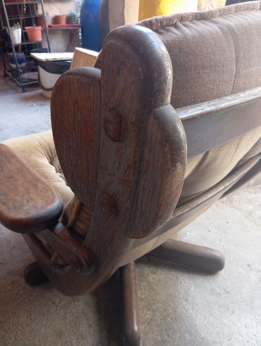 Cadeirão carvalho maciço