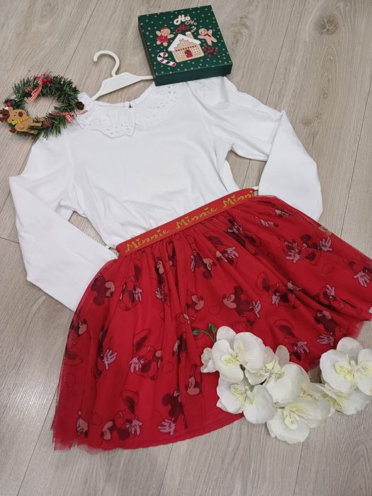 Spódniczka tiulowa na święta, spódnica świąteczna,z myszką Minnie 122