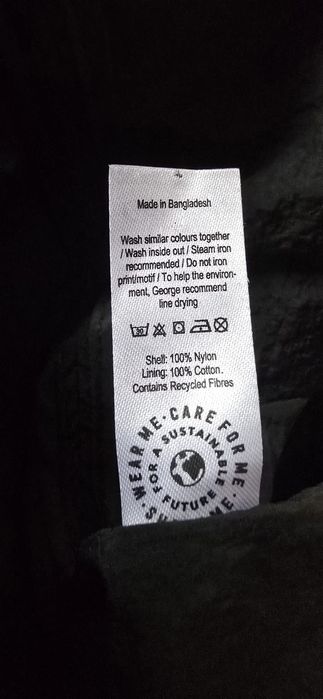 Czarna kurtka wiosenna wiatrówka, George, rozmiar XS, nowa z metką