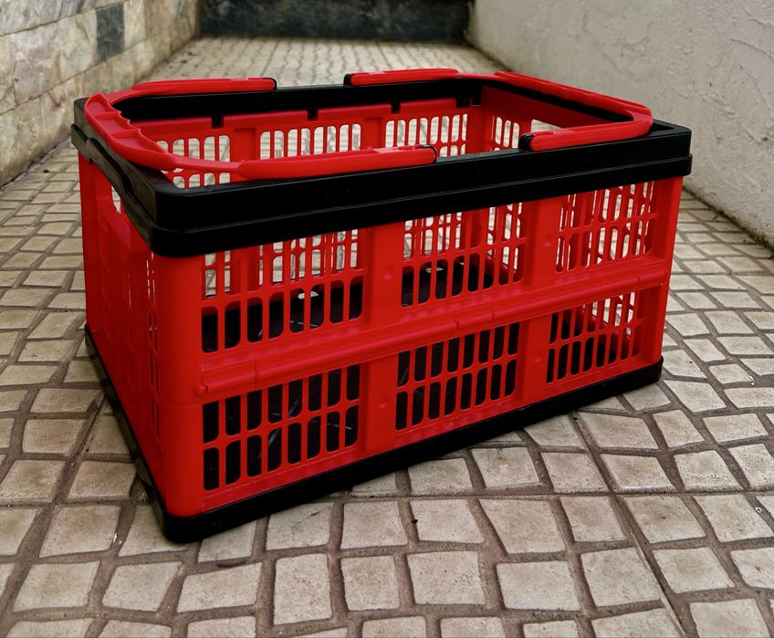 Cesto de campismo prático e dobrável