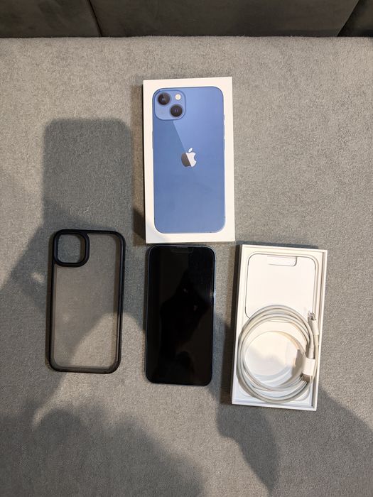 iPhone 13 niebieski 128GB - ZESTAW | NOWA BATERIA 100% | Stan Igła pod folią