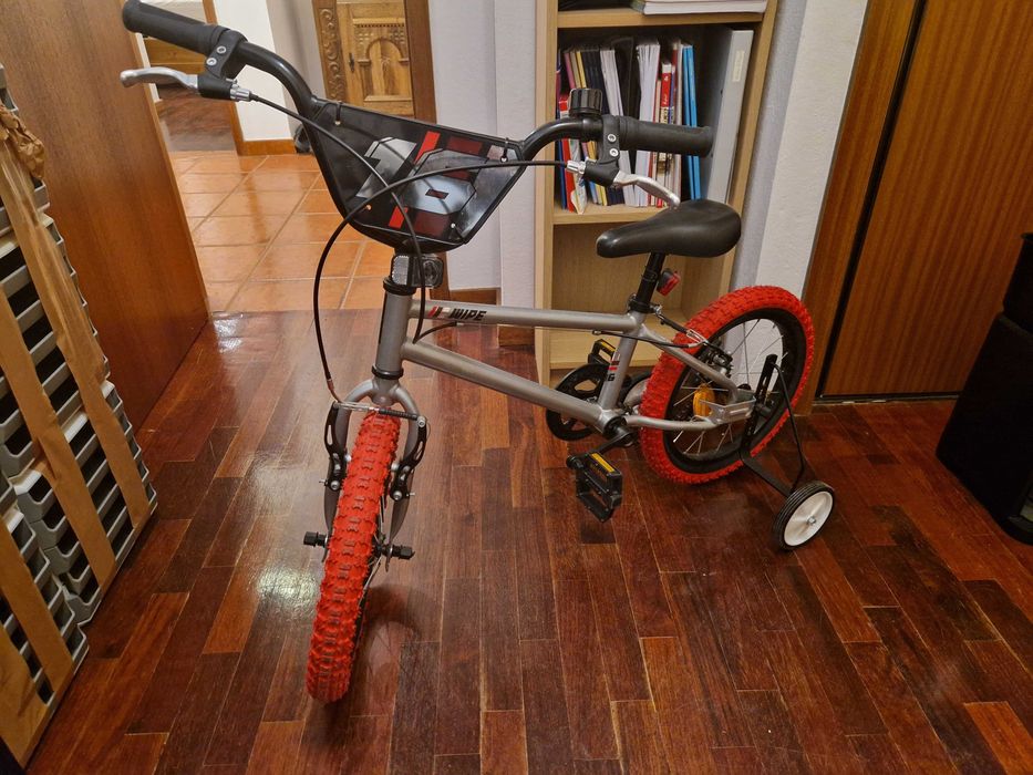 Bicicleta BMX 16" WIPE 500 5-7 ANOS CINZA
