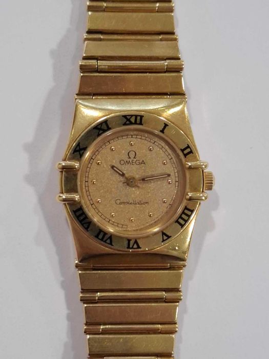 Relógio omega constellation todo em ouro