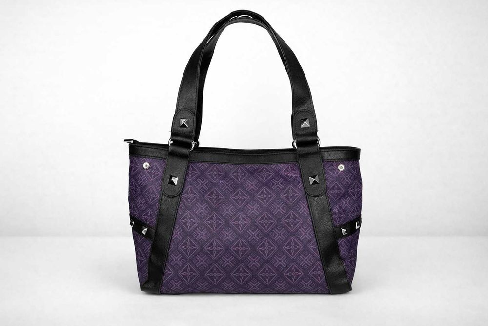 Torebka Hello Kitty Czarno Fioletowa Damska Stylowa i Pojemna + GRATIS