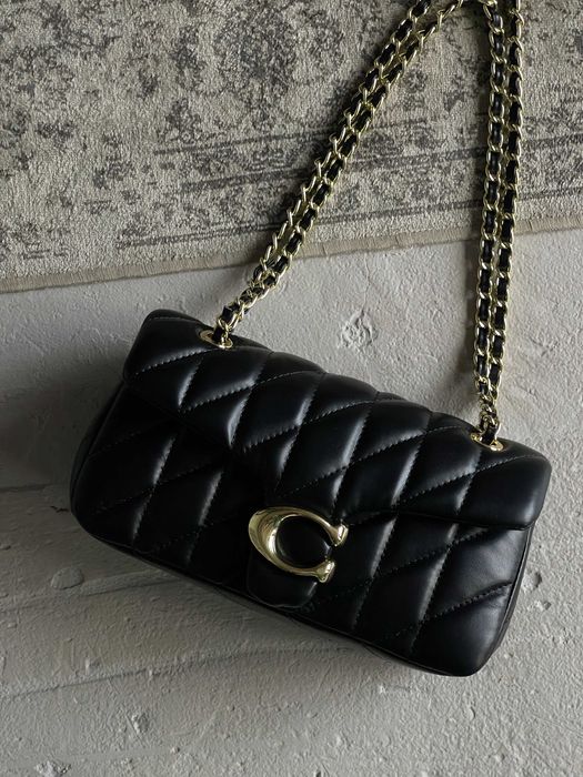 Сумочка Coach Tabby женская бежева , молочна