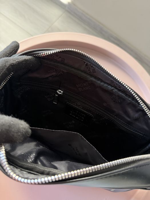 Чоловіча мужская шкіряна сумка барсетка Mont Blanc