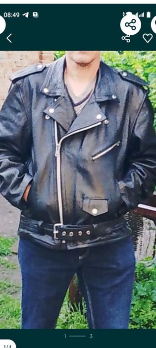 Куртка чоловіча косуха Шкіра натуральна.