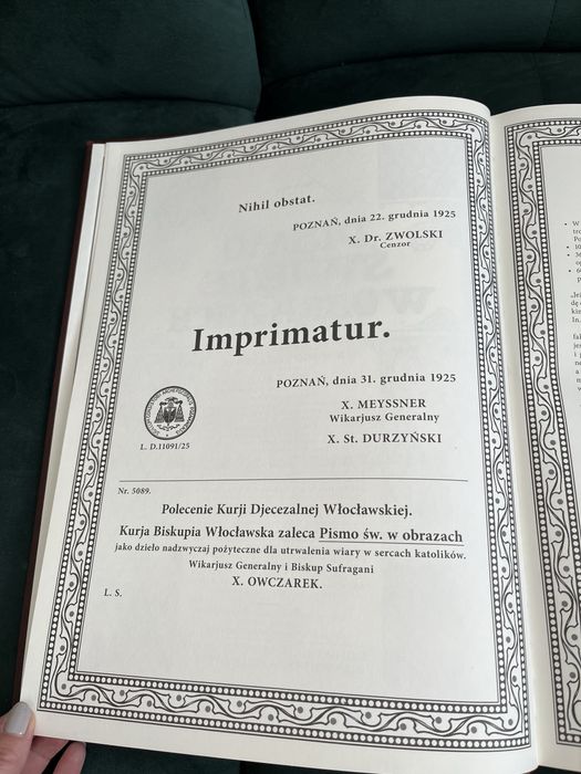 Pismo Święte w skórze w obrazach ryciny z 1925 r