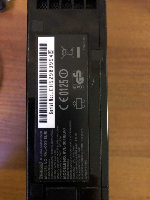 Комплект консоли Nintendo Wii Model RVL-001