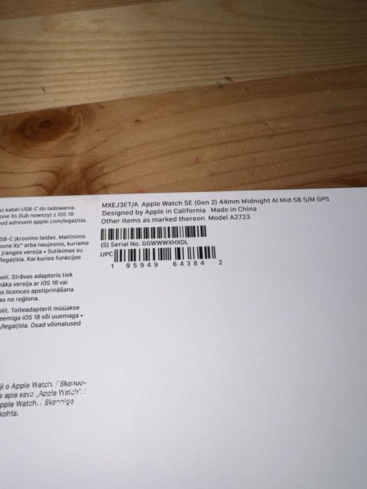 Apple Watch SE 2 (44 mm, Midnight, GPS)