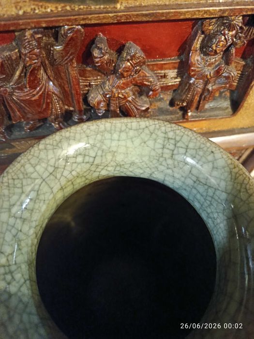 Jarra Cerâmica Japonesa Meiji Assinada 29 cm