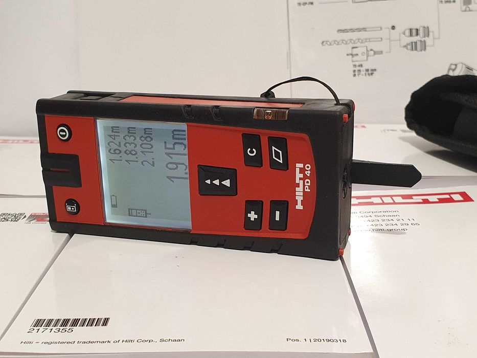 HILTI PD 40 dalmierz laserowy miarka miernik pd-e wurth leica Pomiar do 200m podświetlany ekran Super stan