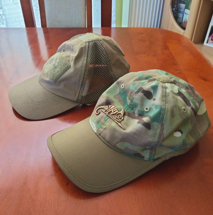 Unikat 2 czapki bejsbolówki f-my Helikon-tex camogrom coyote i coyote nowa i użyta