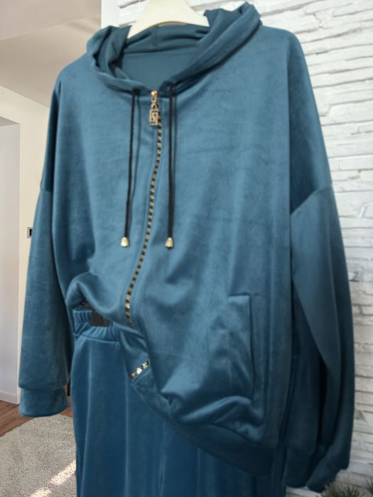 Dres damski S M L XL komplet dresowy rozpinanydamskie dresy z kapturem