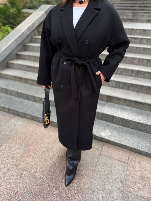 Женское пальто шерсть+кашемир с утеплителем батал 48-58 Жіноче пальто